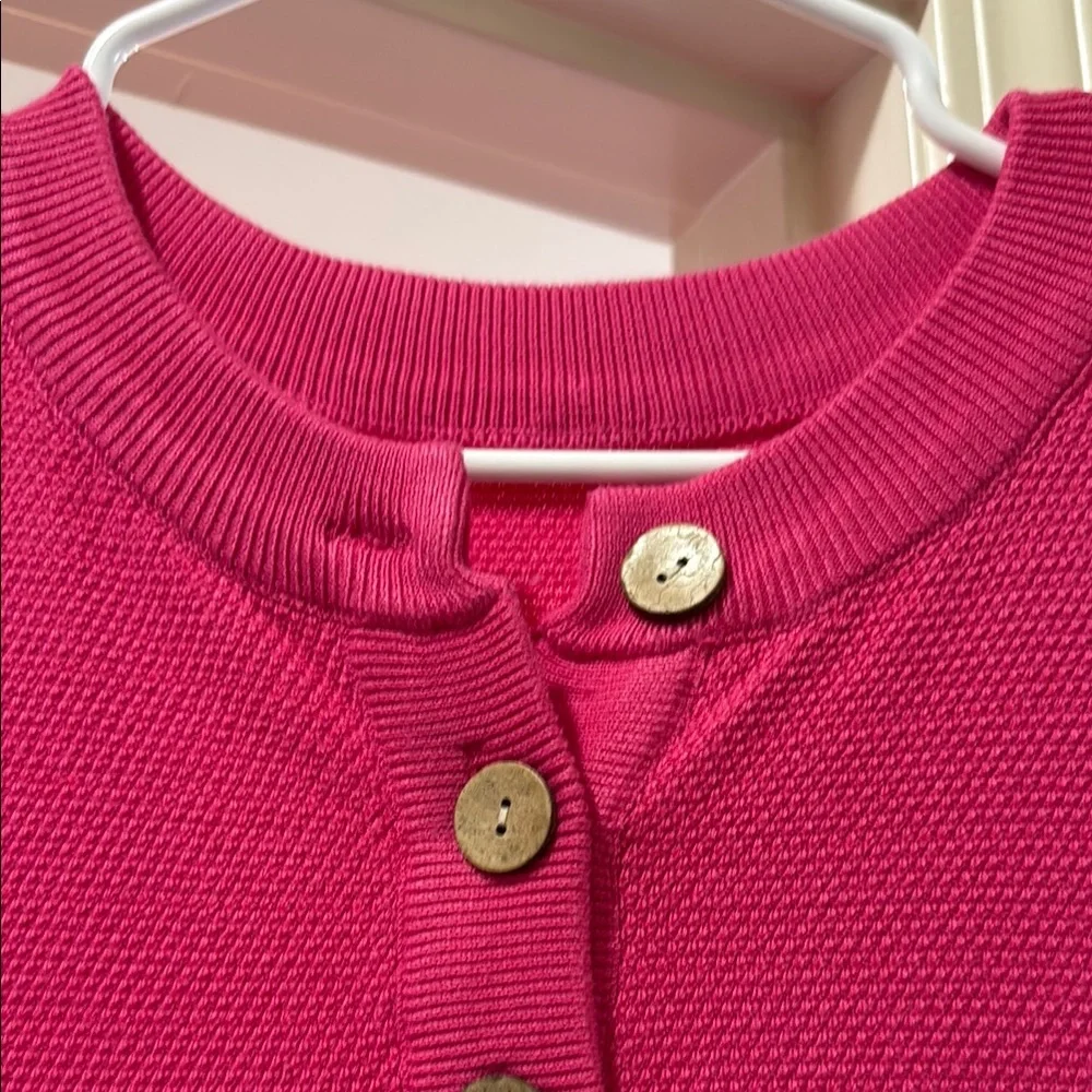 HOT PINK Button-Up Dress - Picture 6 of 6